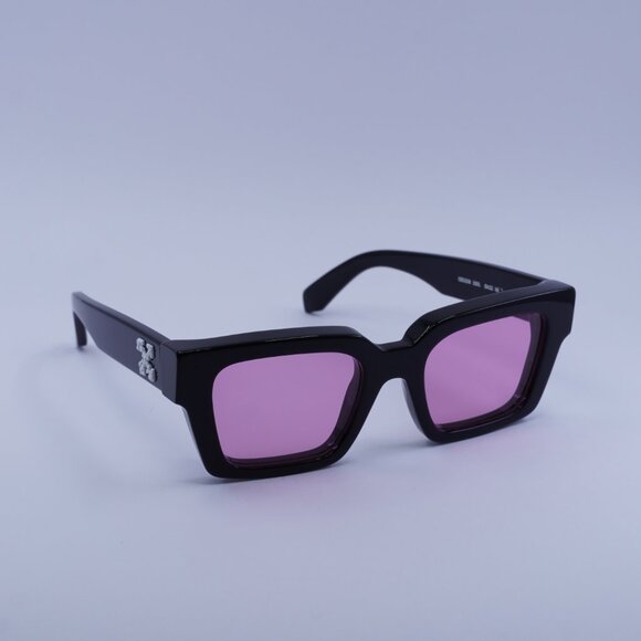 Off-White OERI008 VIRGIL 1030 Sunglasses Black Square Frame, Pink Lenses - Picture 5 of 11
